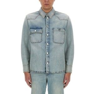 Valentino Classic Button-Up Denim Shirt With Chest Pockets - NWT